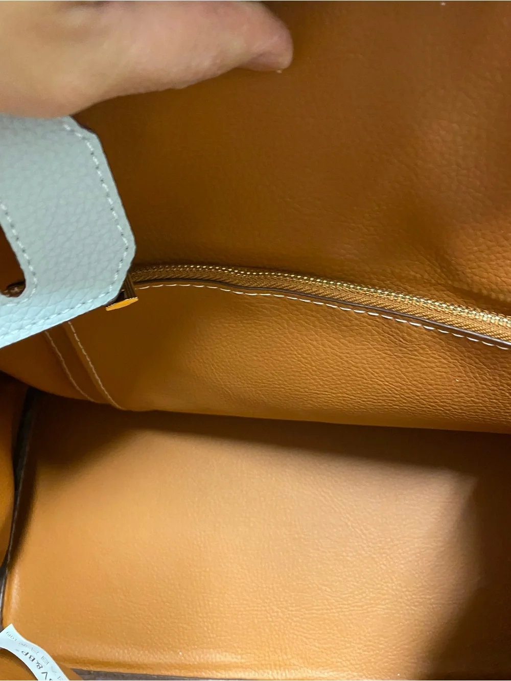 Women's Tri-Color Leather Tote Bag - Purple, White & Brown